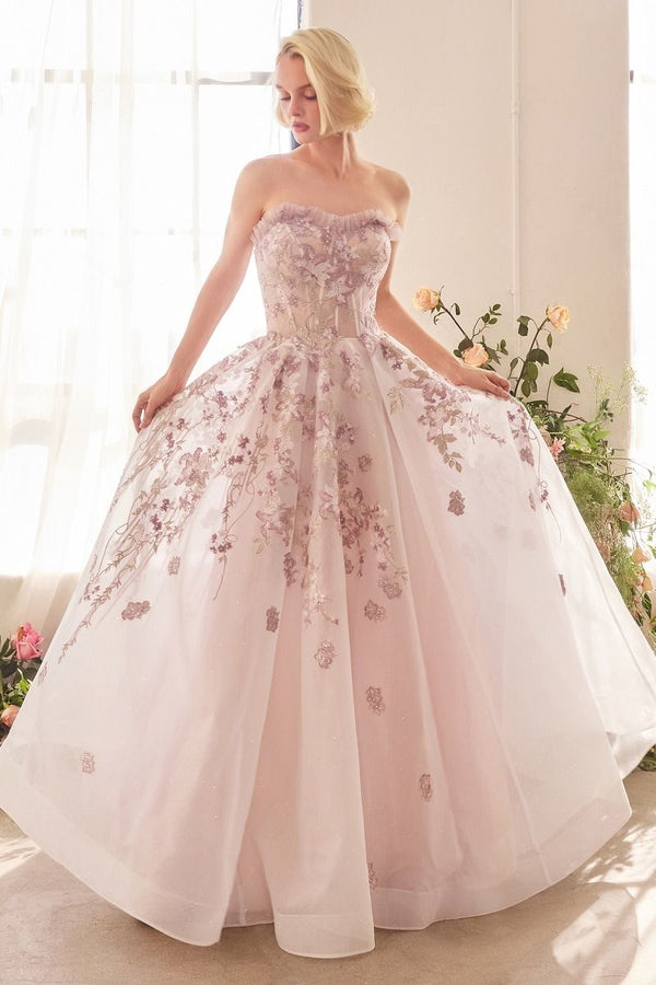 Andrea & Leo A1455 Long Formal A Line Corset Prom Dress