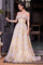 Prom Dresses A Line Long Floral Printed Pattern Formal Prom Dress Blue