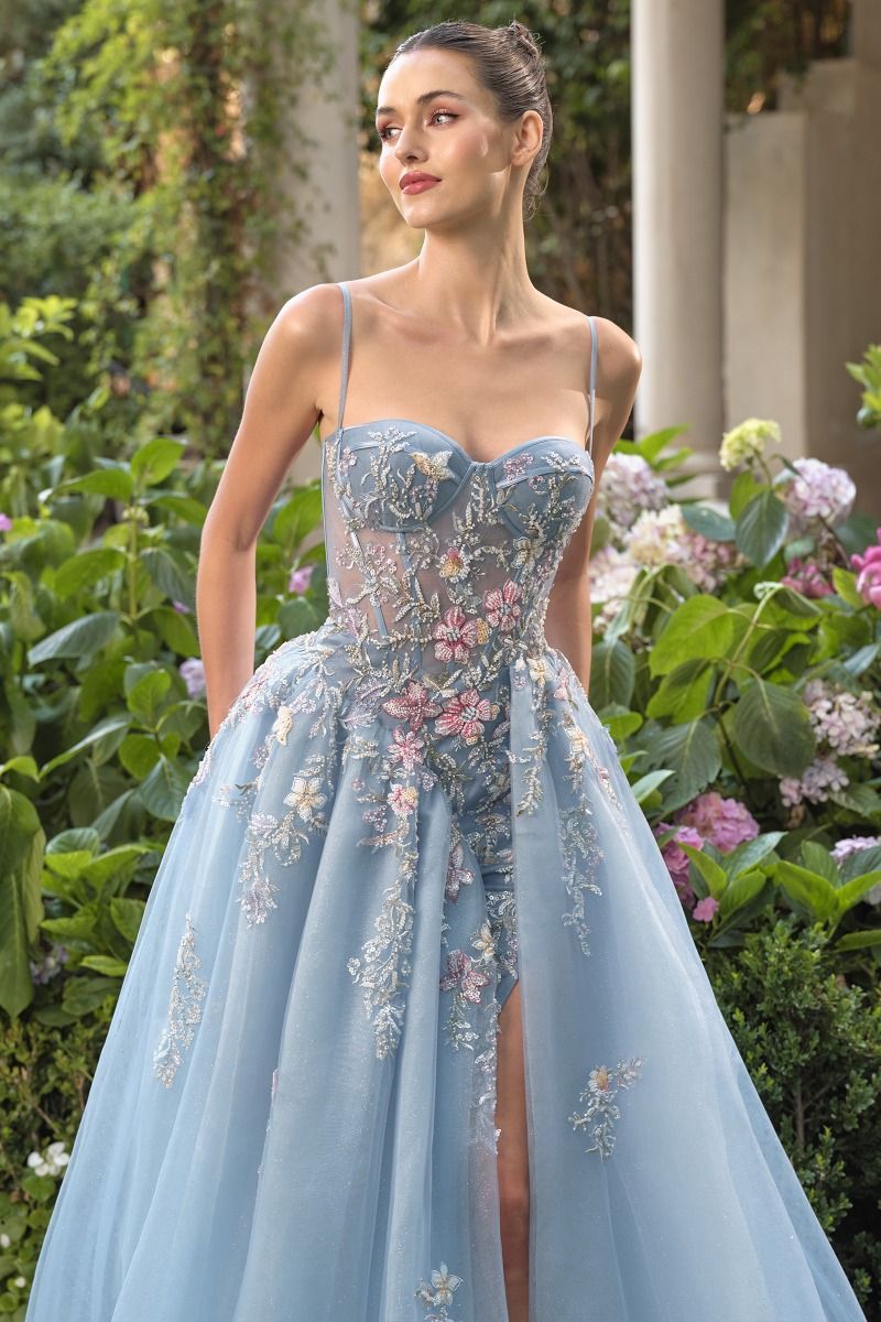 Prom Dresses Long Formal Corset Prom Dress Blue