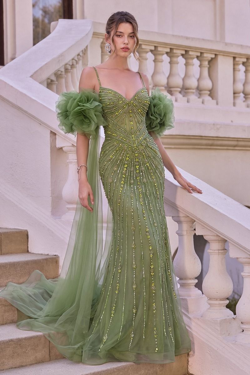 Sweetheart Floor-Length Tulle Prom Mermaid Andrea & Leo A1515
