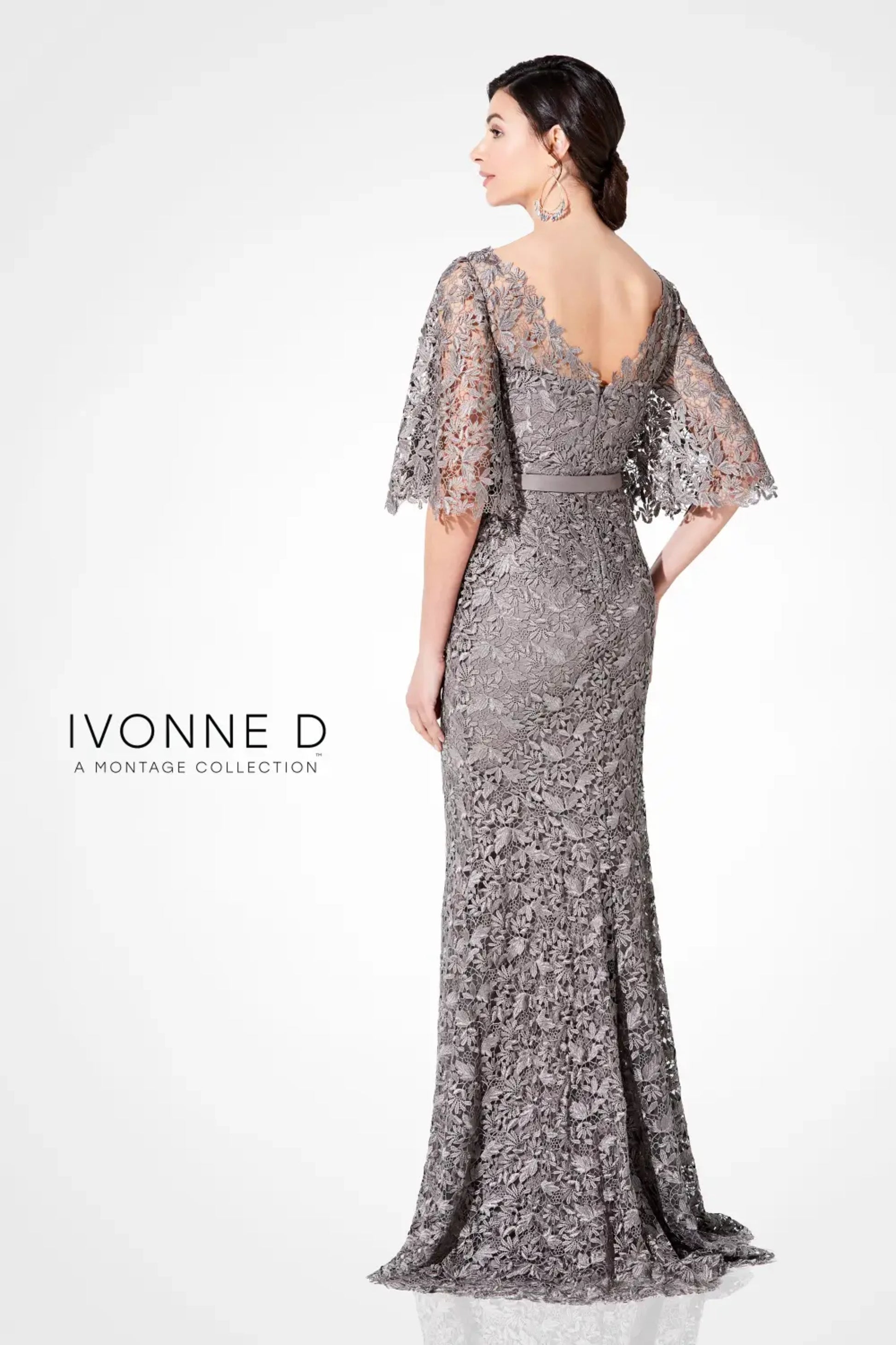 Ivonne D 220D29 Mother of the Bride Long Formal Lace Dress