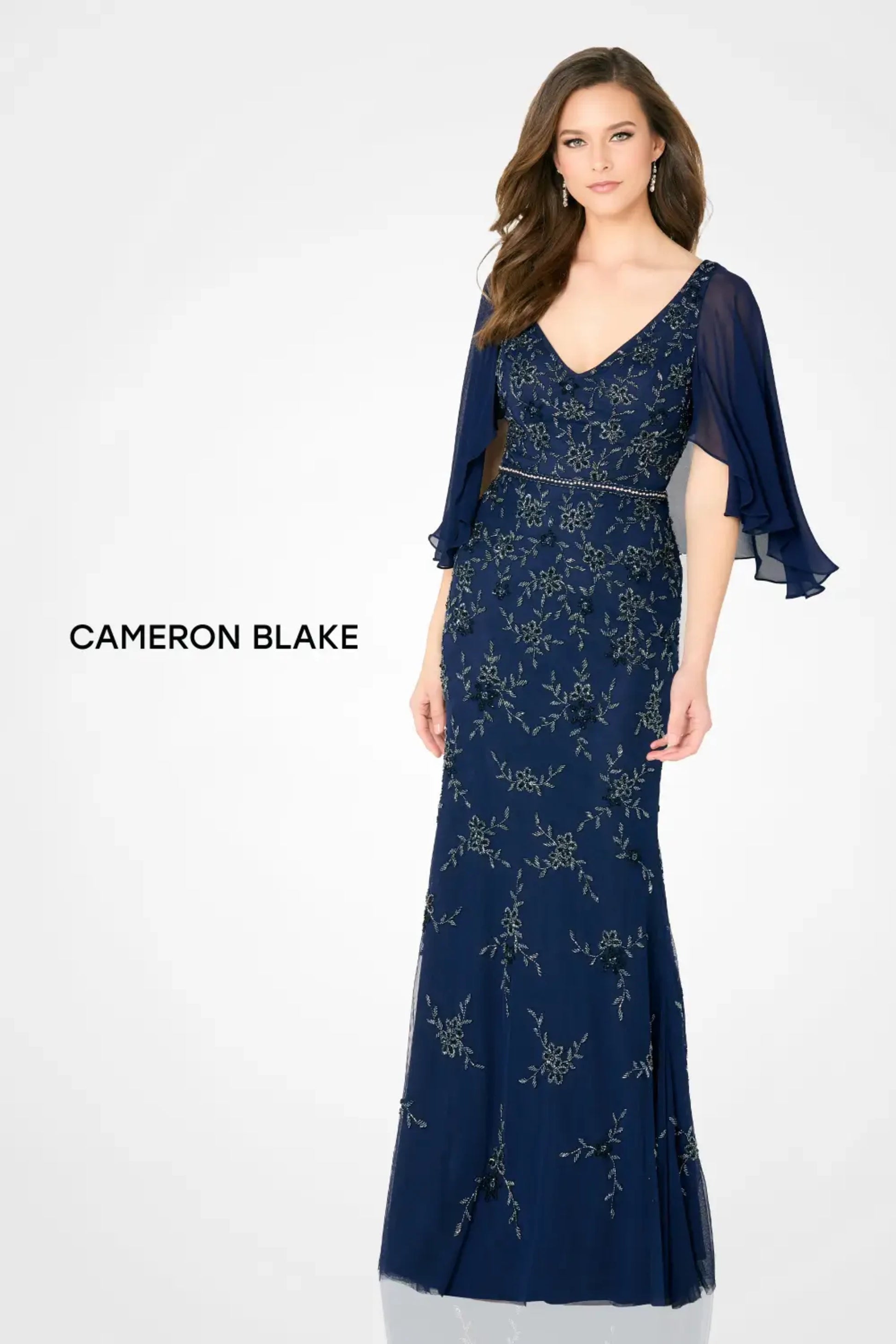 Cameron Blake CB783 Long Mother of the Bride Formal Sequin Dress