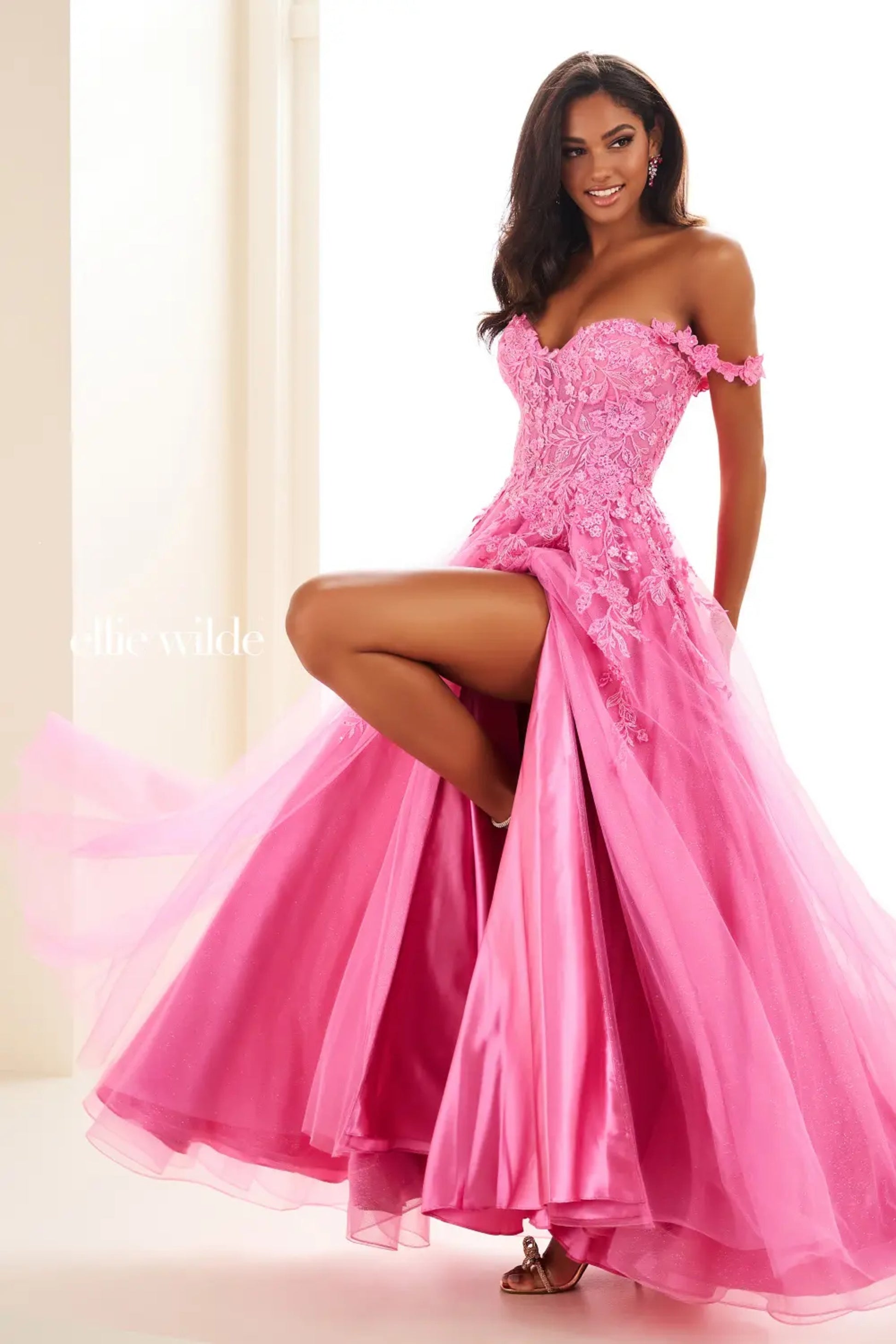 Ellie Wilde EW35101 Prom Long Formal Glitter Ball Gown