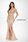 Formal Dresses Beaded Long Formal Lace Applique Mermaid Dress Champagne