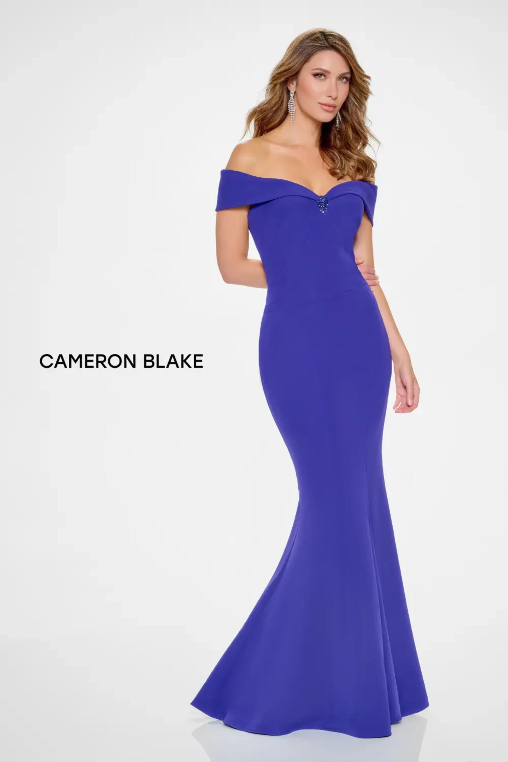 Cameron Blake CB212 Long Evening Formal Beaded Mermaid Dress