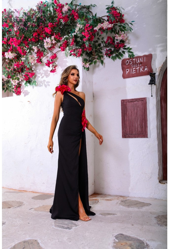 Terani Couture 251P4530 Long Fitted Formal 3D Floral Prom Dress