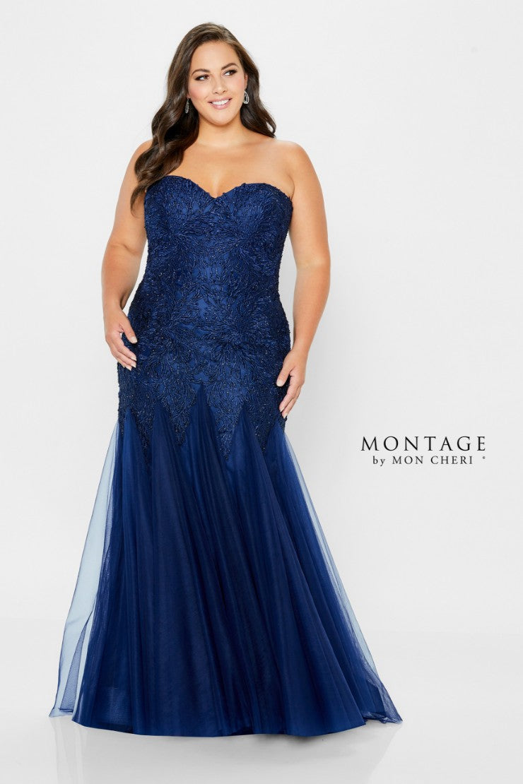 Montage 118964 Long Formal Lace Beaded Evening Dress
