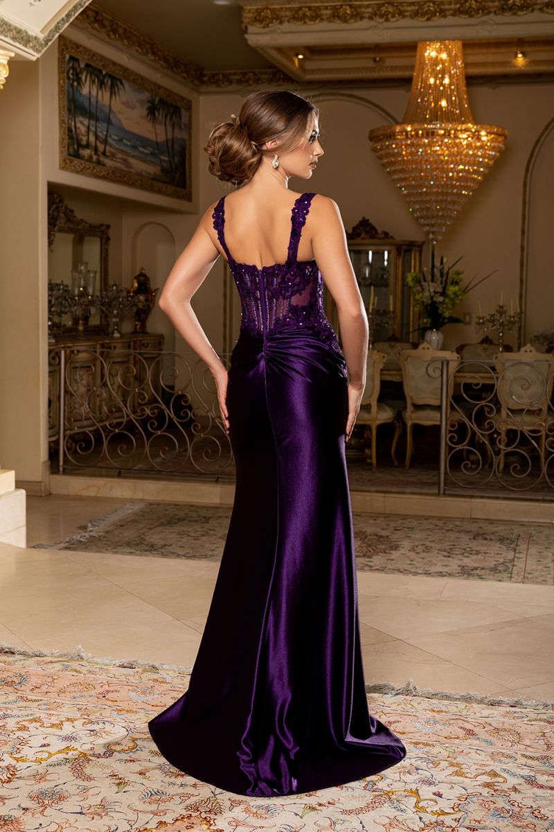 Sweetheart Floor-Length Satin Prom Sheath/Column May Queen 2237