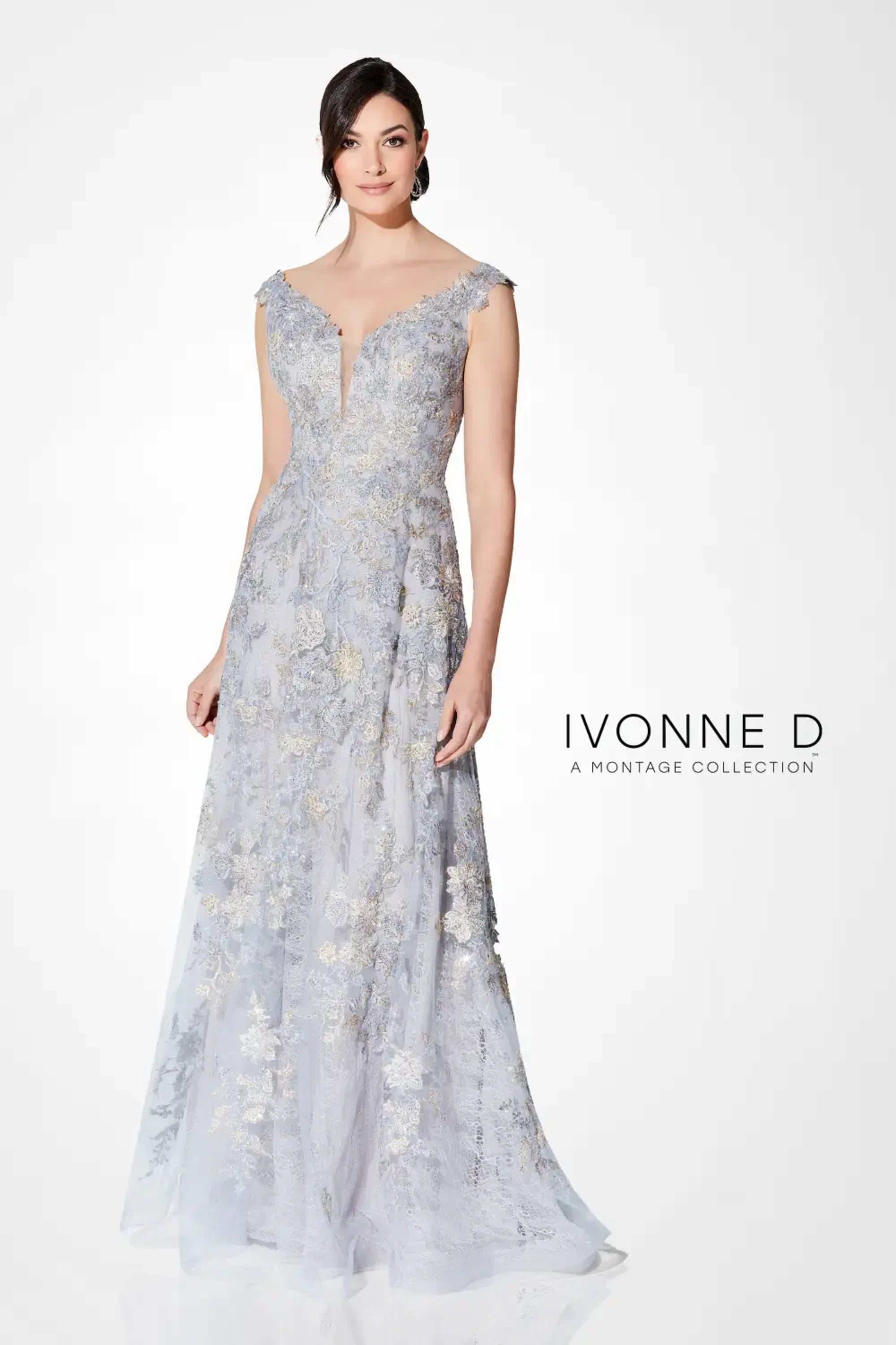 Mother of the Bride Dresses A Line Long Mother of the Bride Formal Dress Dusty Blue/Silver