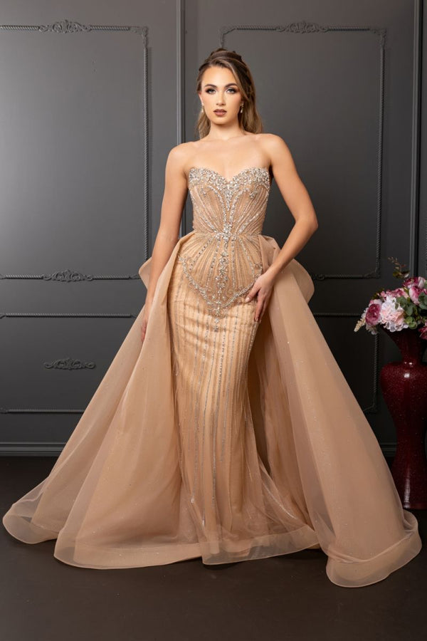 Sweetheart Floor-Length Mesh Prom Dress May Queen MQRQ8257