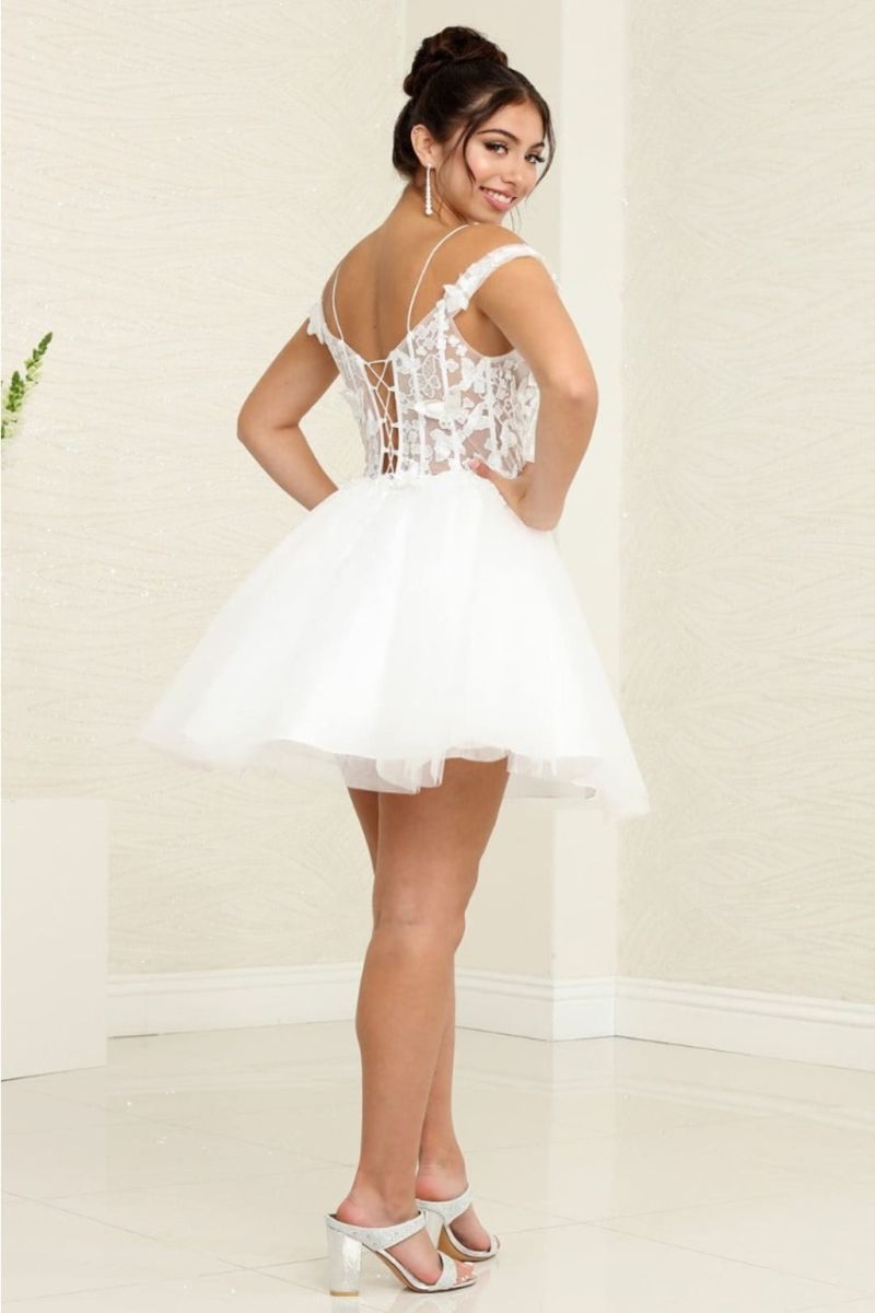 Illusion Mini/Short Tulle Cocktail A-Line May Queen 2090