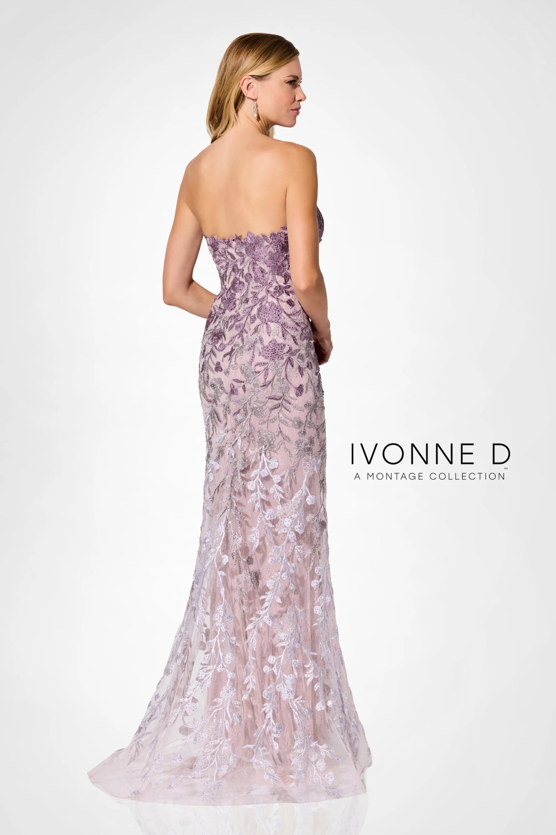 Ivonne D ID316 Mermaid Lace Long Formal Evening Dress