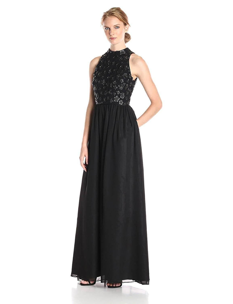 Adrianna Papell AP1E200026 Long Formal Halter Evening Gown Adrianna Papell AP1E200026 Long Formal Halter Evening Gown