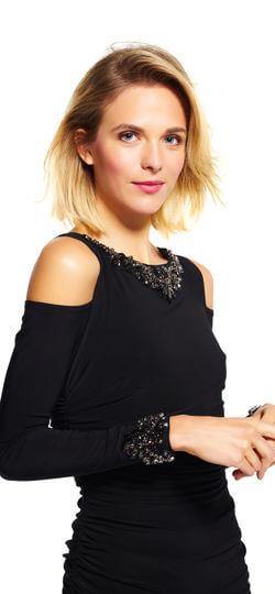 Black Adrianna Papell AP1E200716 Long Formal Evening Dress for $175.99 ...