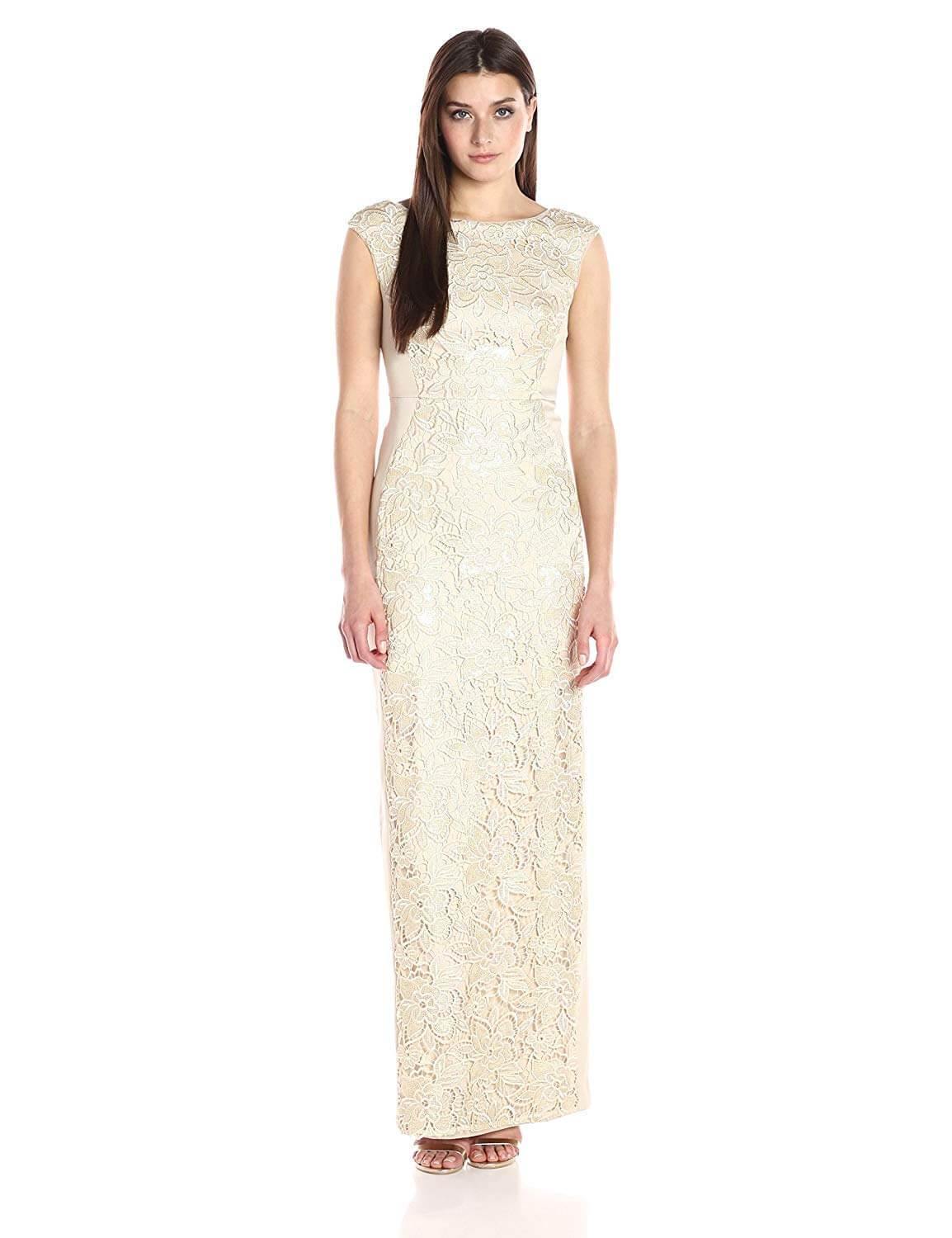 Adrianna Papell AP1E200762 Long Cap Sleeve Formal Dress | The Dress Outlet Adrianna Papell AP1E200762 Long Cap Sleeve Formal Dress | The Dress Outlet