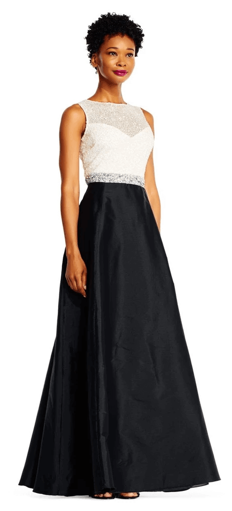 Adrianna Papell Long Sleeve Formal Evening Prom Dress - The Dress Outlet Adrianna Papell
