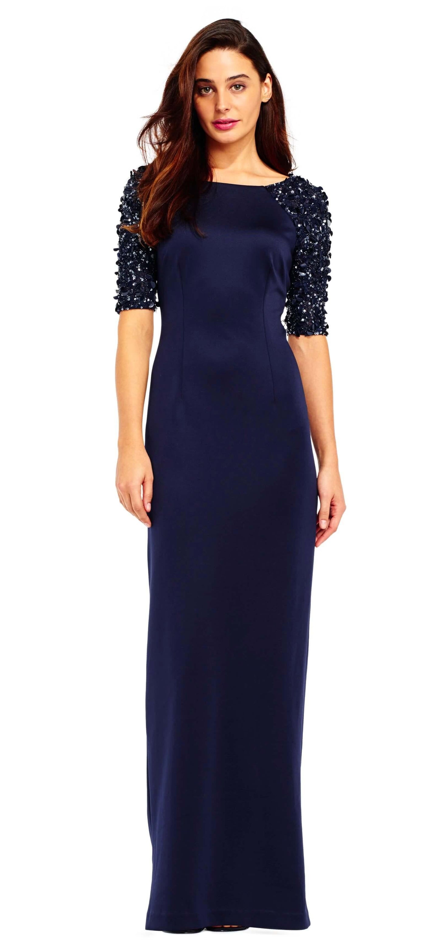 Adrianna Papell Long Formal Evening Dress - The Dress Outlet Adrianna Papell
