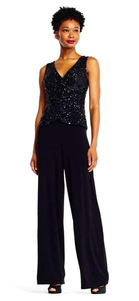 Adrianna Papell Sleeveless Formal Pant Suit - The Dress Outlet Adrianna Papell
