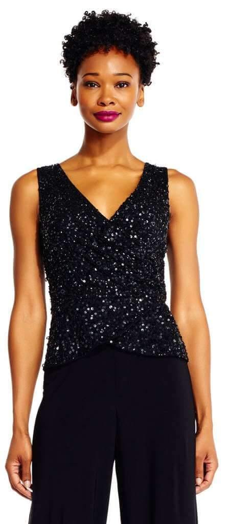 Adrianna Papell Sleeveless Formal Pant Suit - The Dress Outlet Adrianna Papell