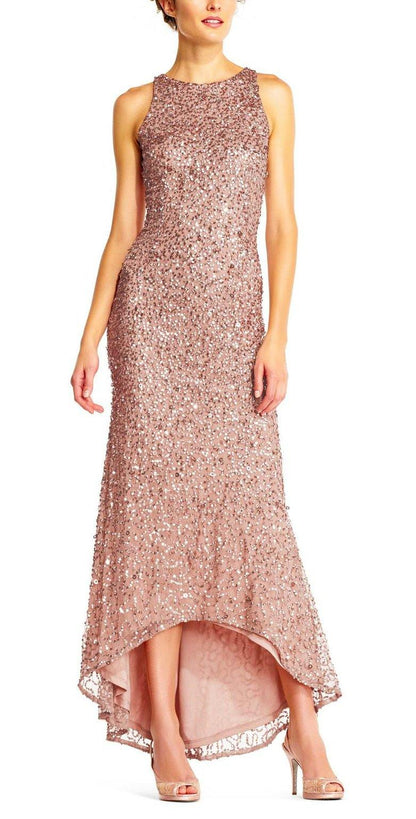 Adrianna Papell Crew Sleeveless Long Prom Dress - The Dress Outlet Adrianna Papell