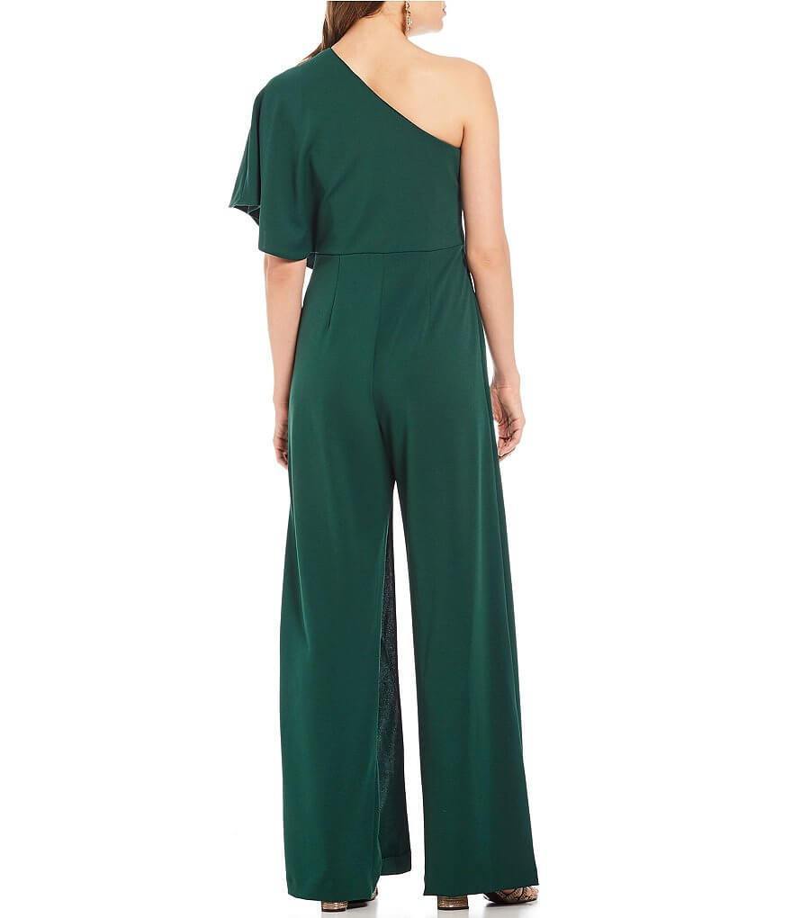 Adrianna Papell One Shoulder Pant Jumpsuit Formal - The Dress Outlet Adrianna Papell