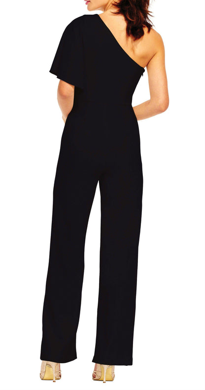 Adrianna Papell One Shoulder Pant Jumpsuit Formal - The Dress Outlet Adrianna Papell