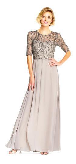 Adrianna Papell Prom Long Formal Chiffon Dress - The Dress Outlet Adrianna Papell