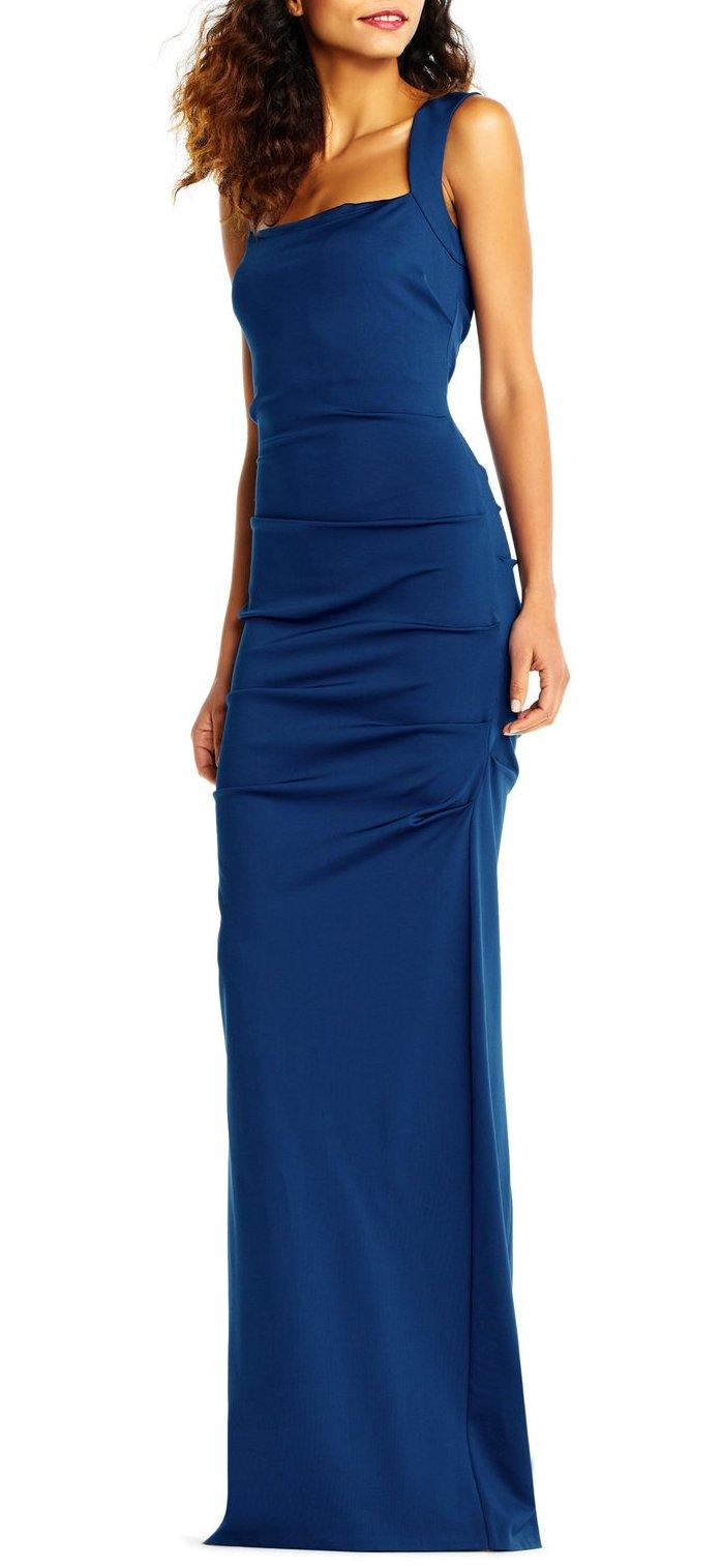 Adrianna Papell Long Formal Jersey Dress - The Dress Outlet Adrianna Papell
