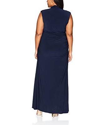 Adrianna Papell Long Sleeveless Plus Size Bodycon Dress - The Dress Outlet Adrianna Papell