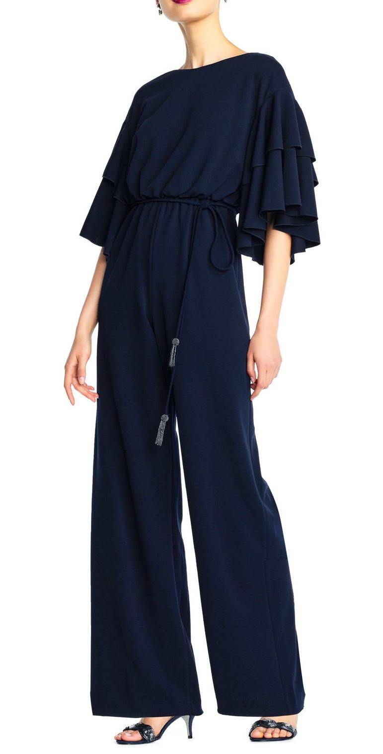Adrianna Papell Scoop Neck Jumpsuit - The Dress Outlet Adrianna Papell