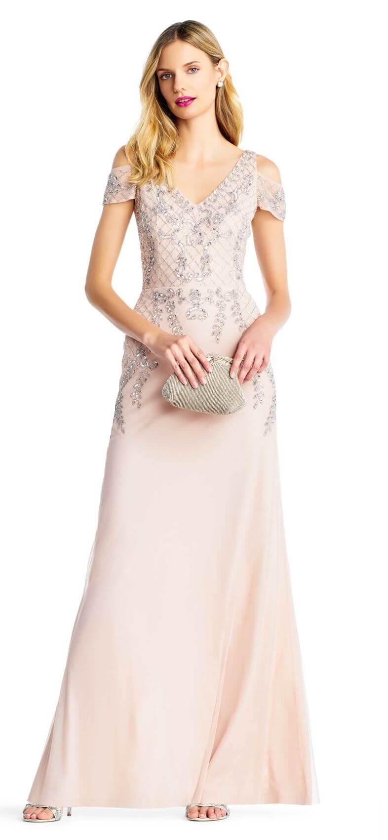 Adrianna Papell Long Formal Petite Evening Prom Dress - The Dress Outlet Adrianna Papell