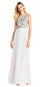 Adrianna Papel Long Formal Prom Dress Ivory Multi - The Dress Outlet Adrianna Papell