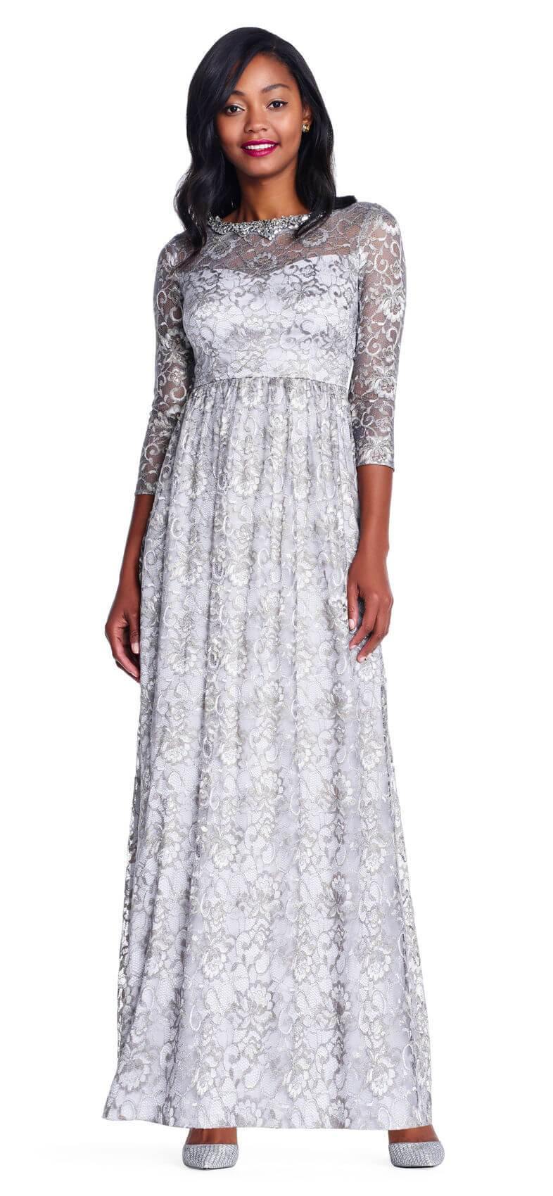 Adrianna Papell AP1E203486 Long Formal Long Sleeve Party Dress Adrianna Papell AP1E203486 Long Formal Long Sleeve Party Dress
