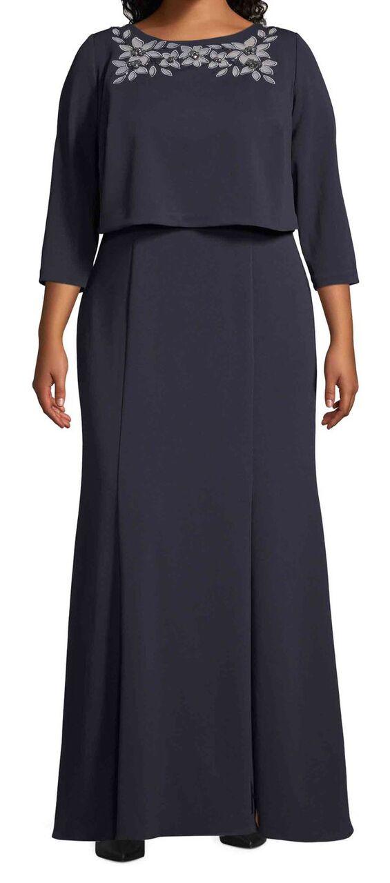 Adrianna Papell Long Mother of the Bride Plus Size Dress - The Dress Outlet Adrianna Papell