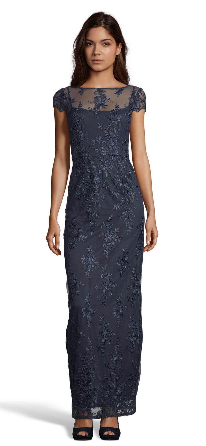 Adrianna Papell Long Formal Floral Evening Dress - The Dress Outlet Adrianna Papell