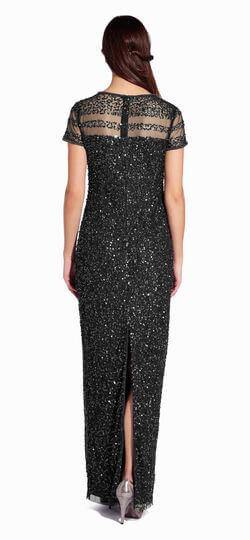 Adrianna Papell Long Formal Short Sleeve Evening Dress - The Dress Outlet Adrianna Papell