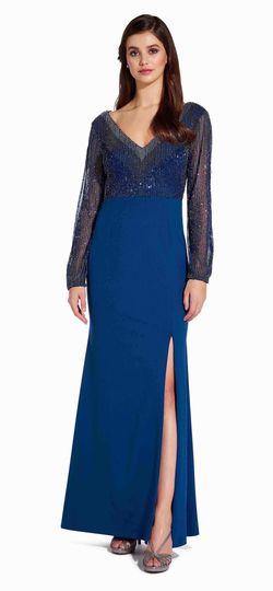 Adrianna Papell Long Sleeve Mother of the Bride Formal Dress - The Dress Outlet Adrianna Papell