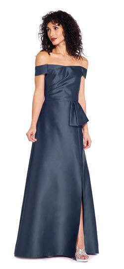 Adrianna Papell Long Formal Off Shoulder Prom Ball Gown - The Dress Outlet Adrianna Papell