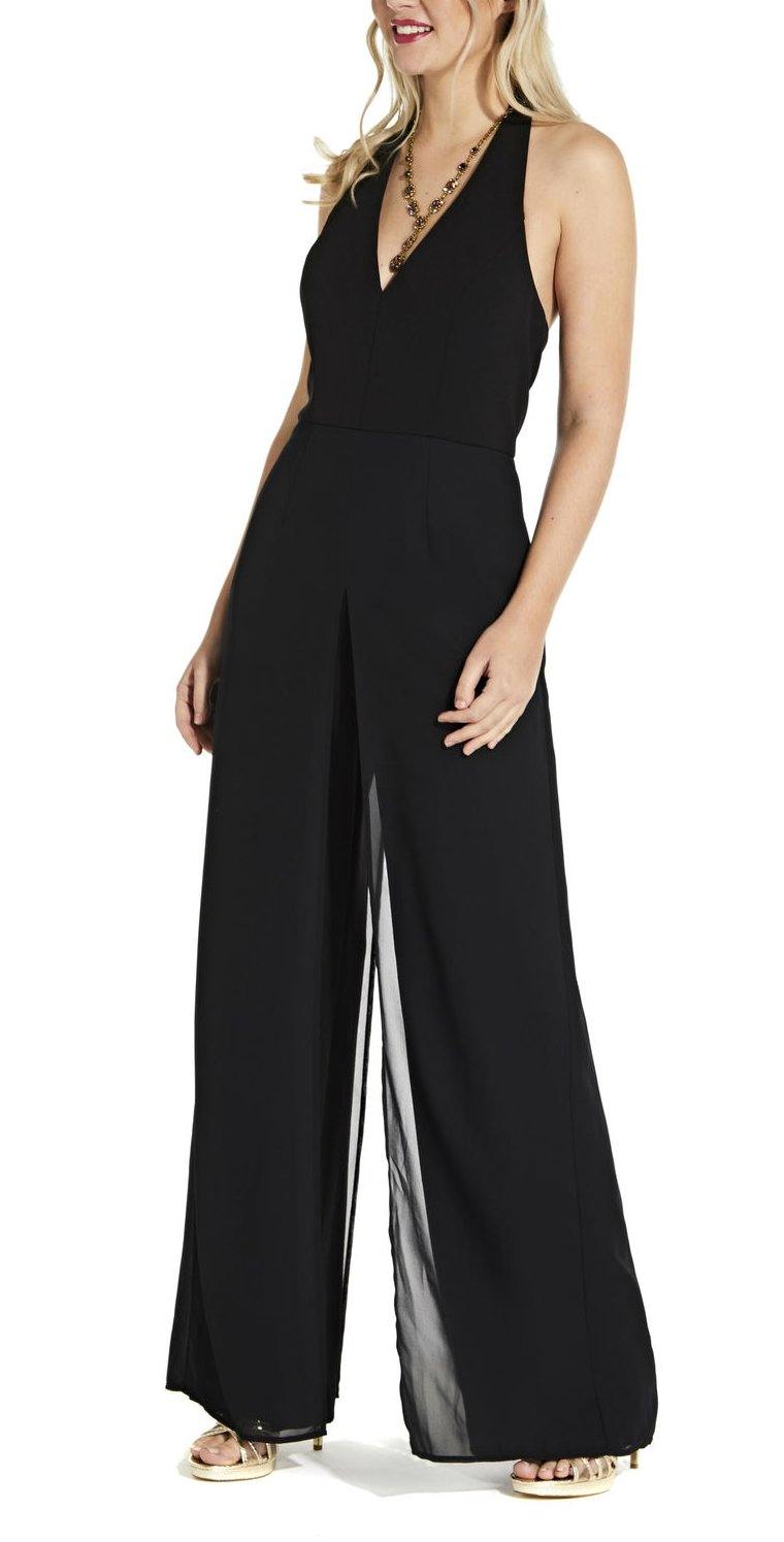 Adrianna Papell Formal Chiffon Jumpsuit - The Dress Outlet Adrianna Papell