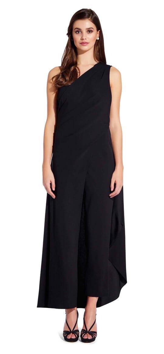 Adrianna Papell AP1E205232 One Shoulder Cape Pant Suit Prom Formal ...