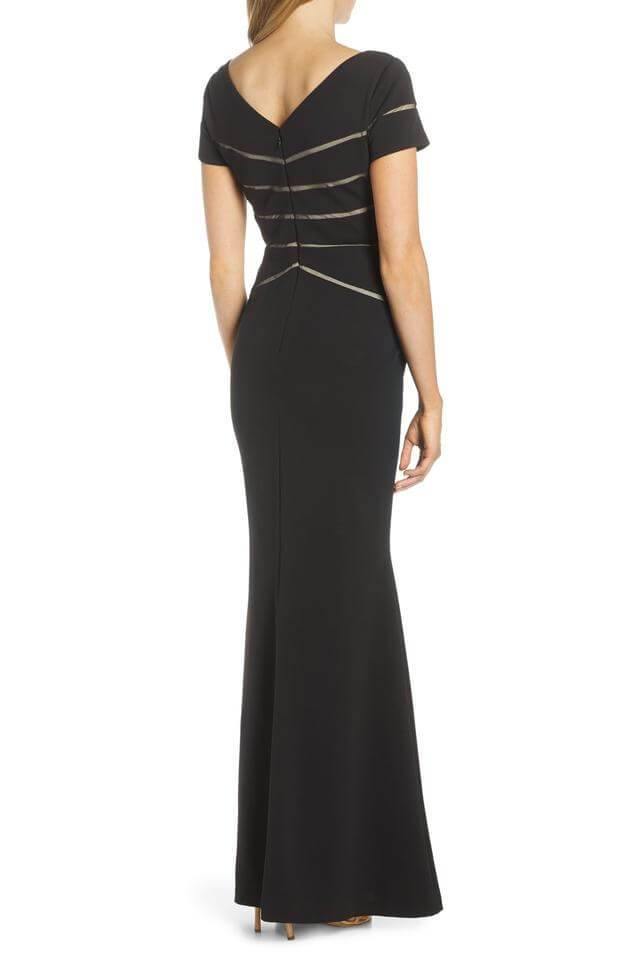 Adrianna Papell Long Formal Black Evening Dress - The Dress Outlet Adrianna Papell