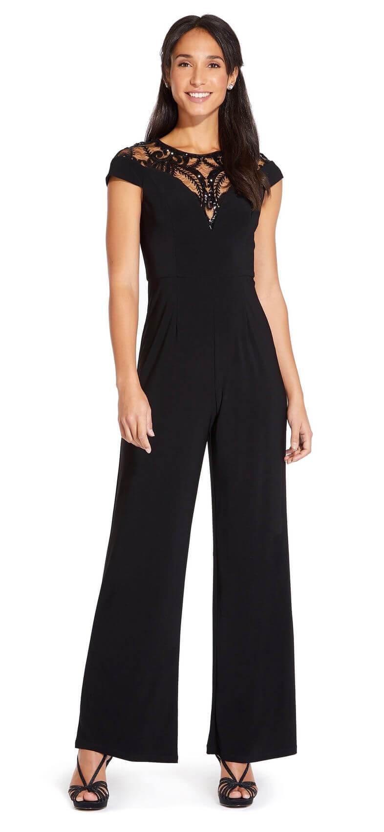 Adrianna Papell AP1E206569 Short Sleeve Formal Beaded Pant Suit | The ...