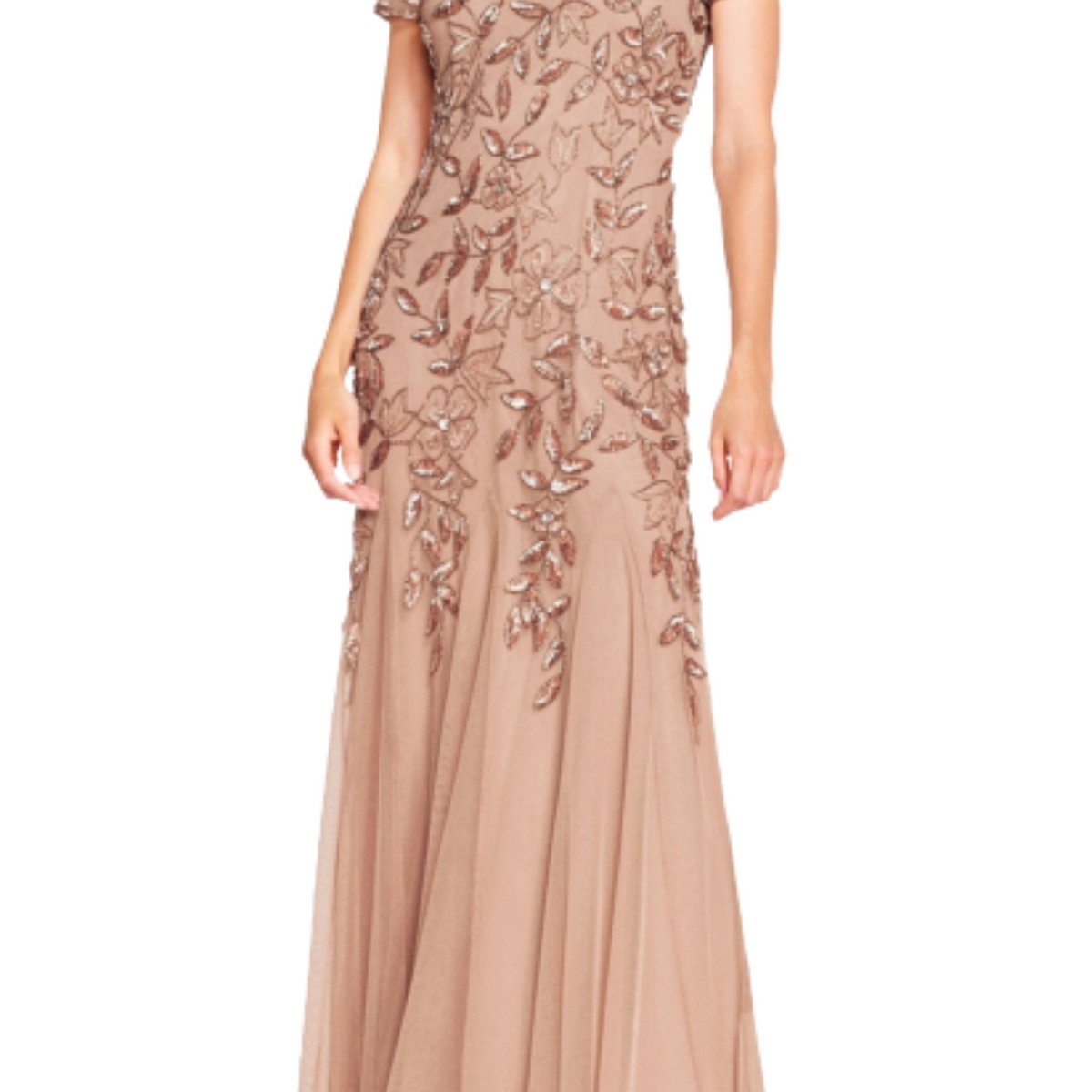 slim fit dress slacks Adrianna Papell AP1E208349 Rose Gold 18 Sale – The Dress Outlet