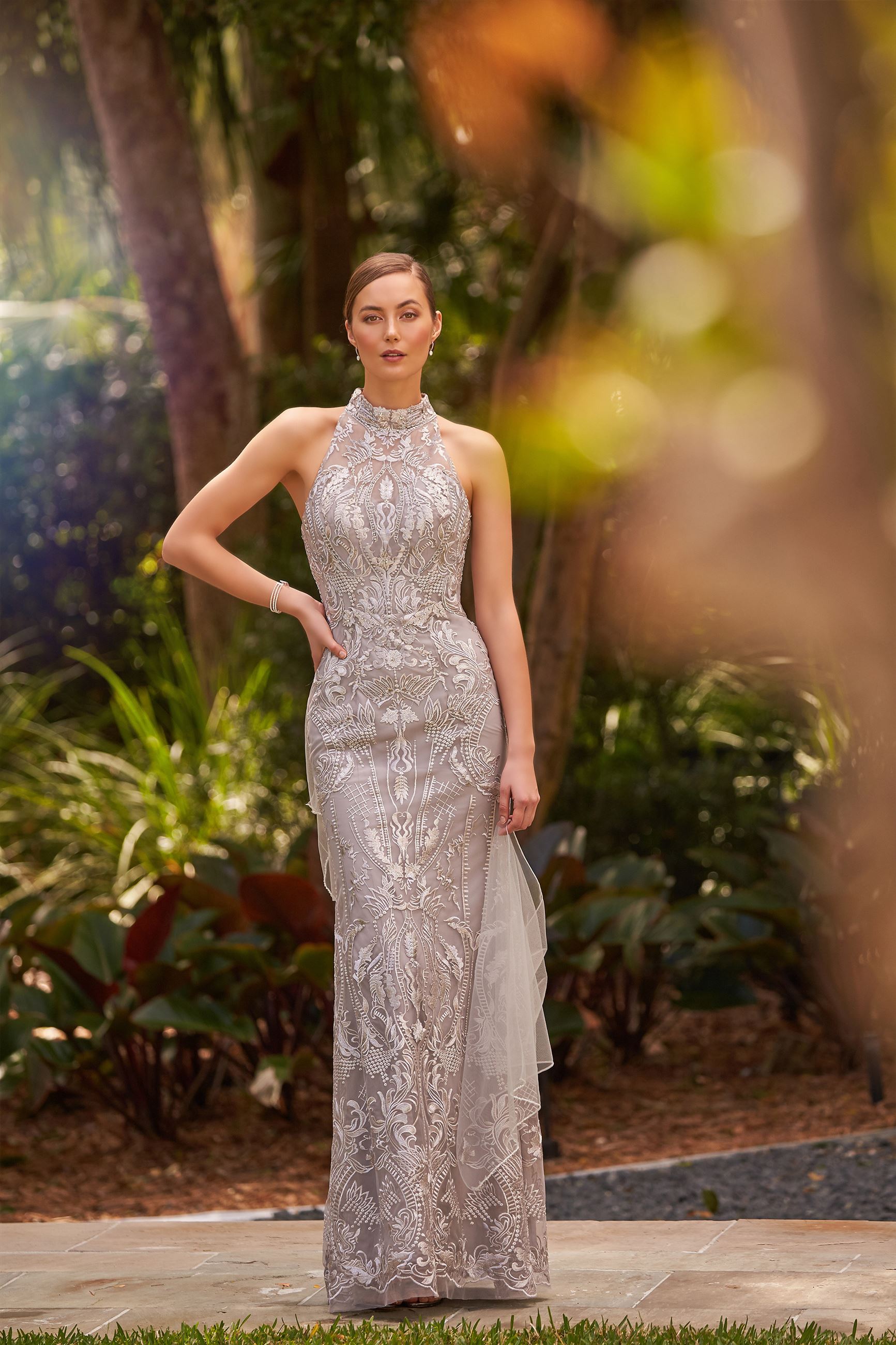 Formal Dresses Long Formal Fitted Evening Dress Silver