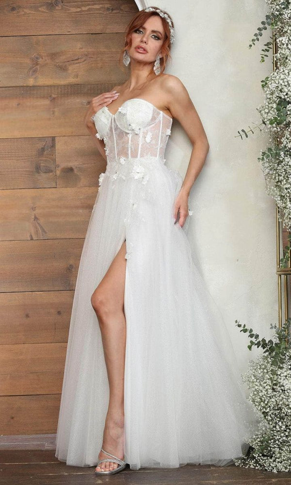 Sweetheart Floor-Length Tulle Bridal Dress A-Line May Queen MQ2059