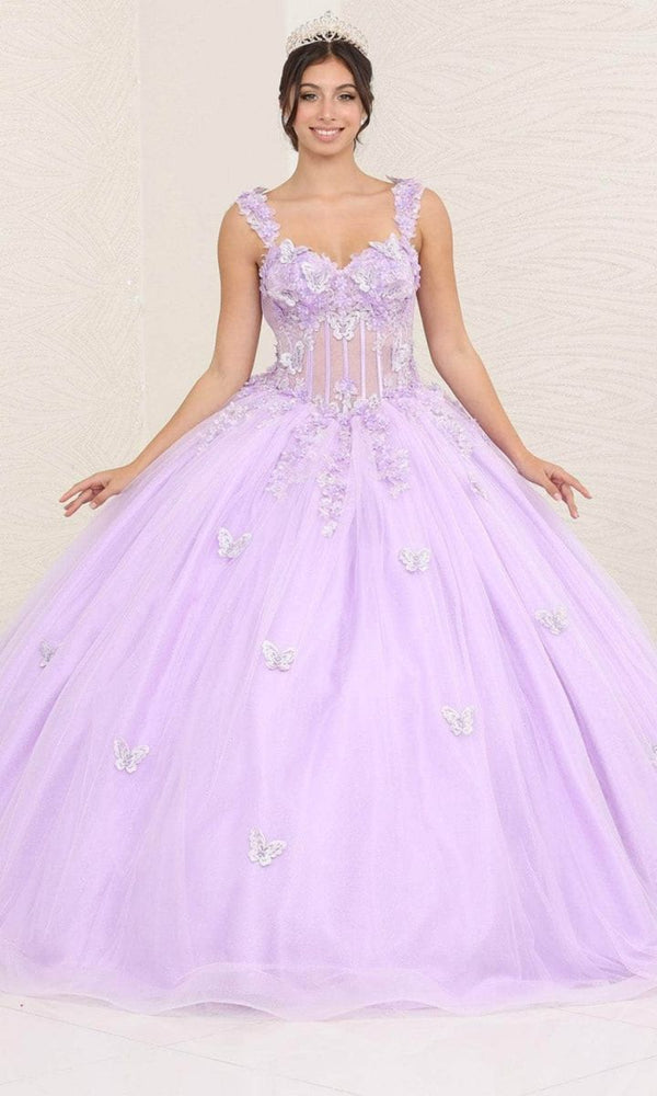 Scoop Floor-Length Tulle Quinceañera Ball Gown May Queen LK242