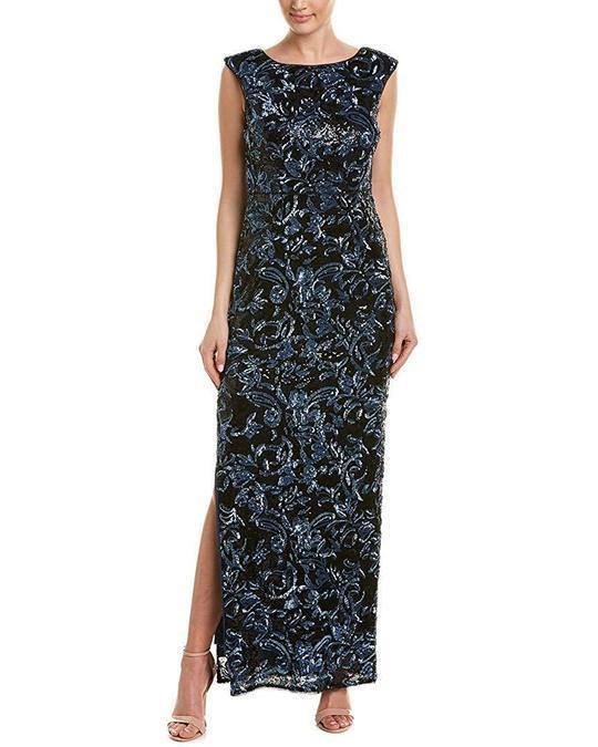 Aidan by Aidan Mattox Long Formal Sequin Embellished Gown - The Dress Outlet