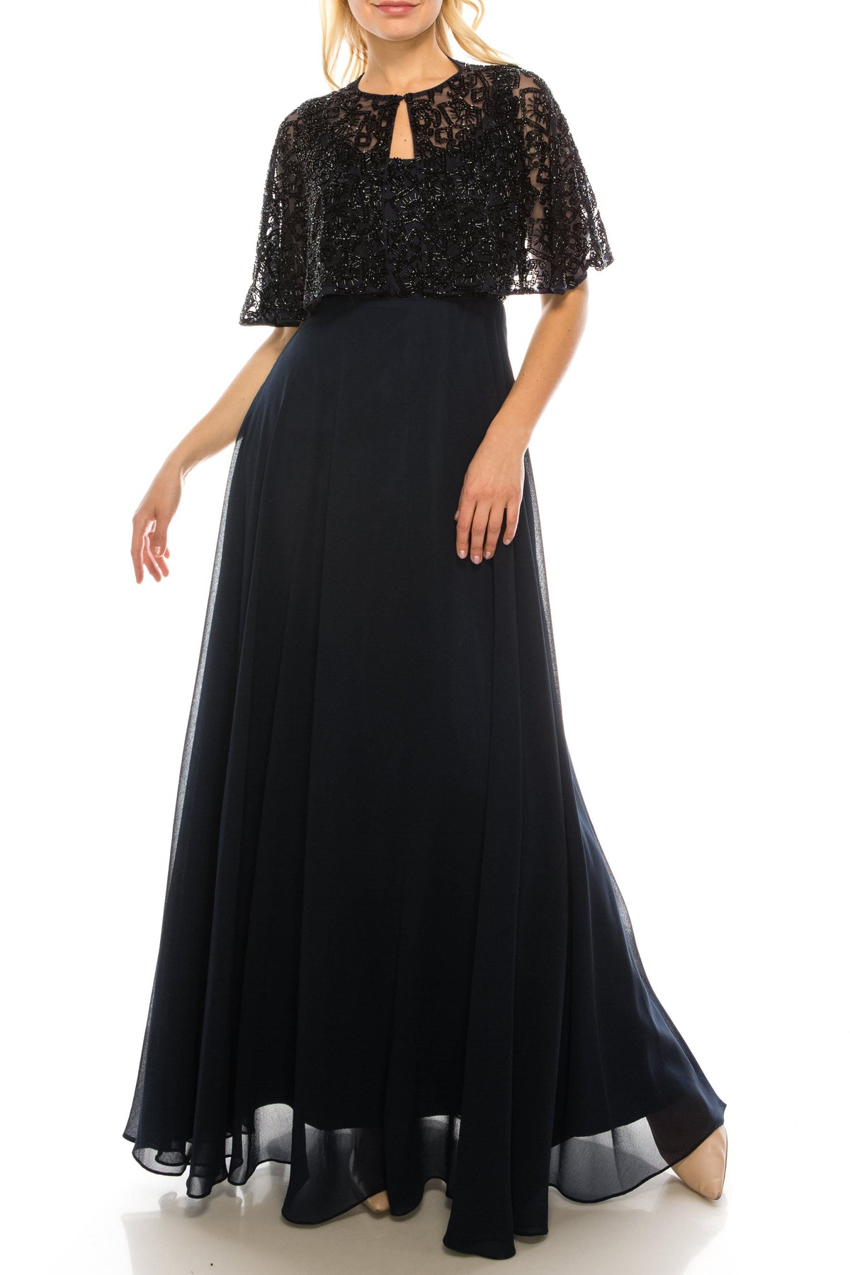 Cape Dresses for Women | Elegant Cape Sleeve Gown | Buy Now!  The Dress  Outlet