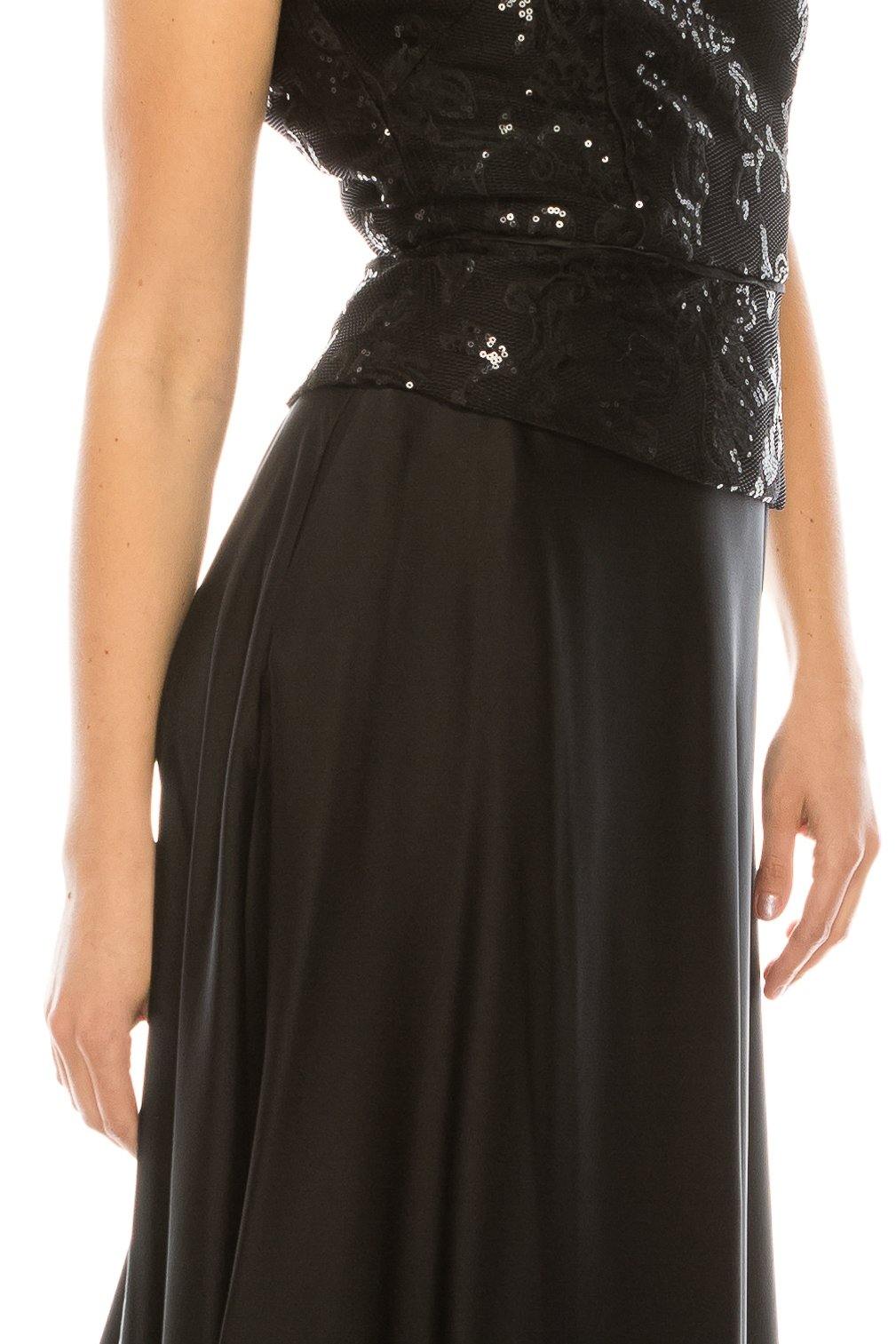 Aidan Mattox Long Formal Sleeveless Peplum Dress - The Dress Outlet