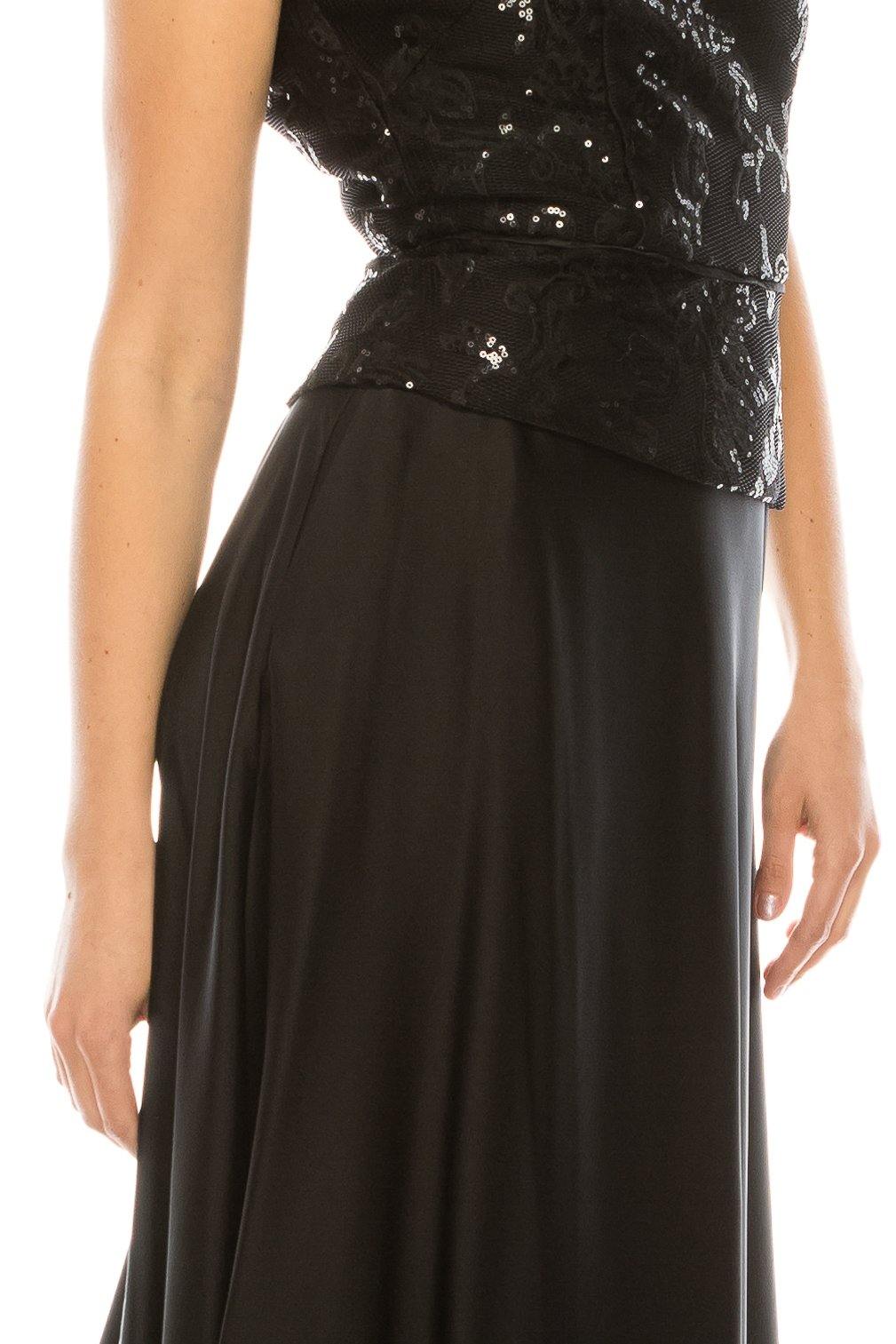 Aidan Mattox Long Formal Sleeveless Peplum Dress